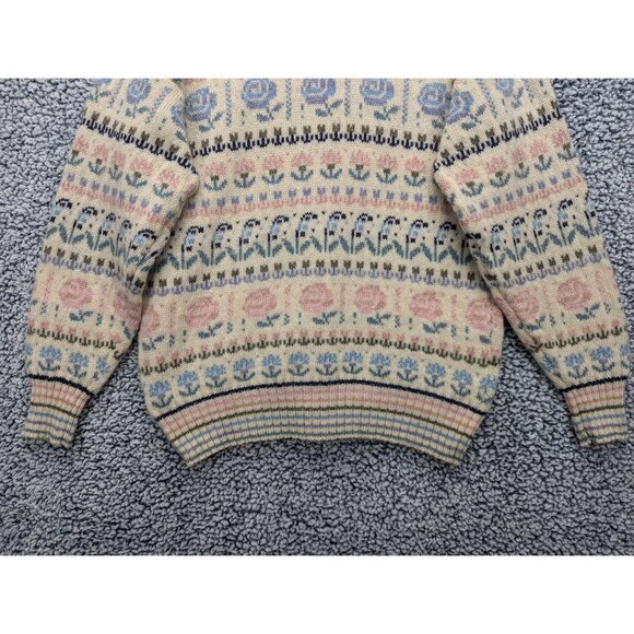 VTG Lady Clansman Cardigan Womens M Floral Grandma Cottagecore Scottish Wool - Picture 6 of 10